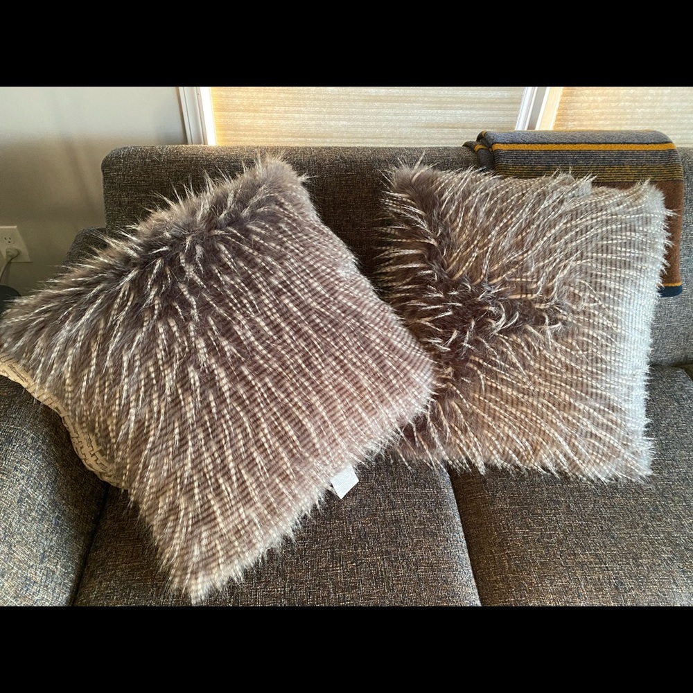Z Gallarie faux fur pillows